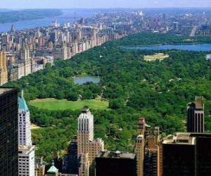 yapboz Central Park, New York havadan görünümü